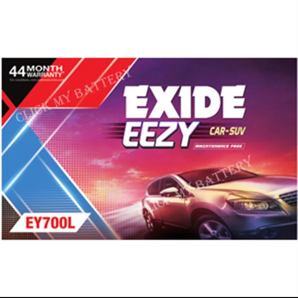 EXIDE -EEZY-EY700R 65AH 48MONTHS WARRANTY (24M + 24M PRO RATA)