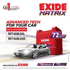 EXIDE - MT40B20R 35AH 72MONTHS WARRANTY (36M FOC + 36 PRO RATA)