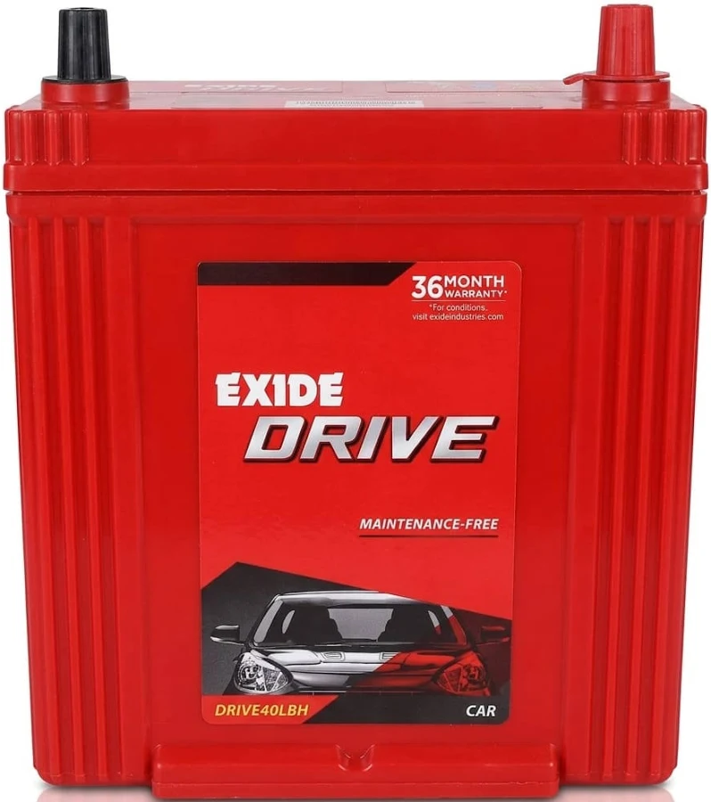EXIDE –DRIVE : DRIVE40LBH(40AH) -36MONTHS WARRANTY (18MFOC+18M PRO RATA)