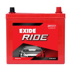 EXIDE –RIDE: RIDE45L (45AH) 24MONTHS WARRANTY (12M FOC + 12 PRO RATA)