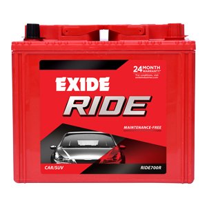 EXIDE –RIDE: RIDE700R (65AH) 24MONTHS WARRANTY (12M FOC + 12 PRO RATA)