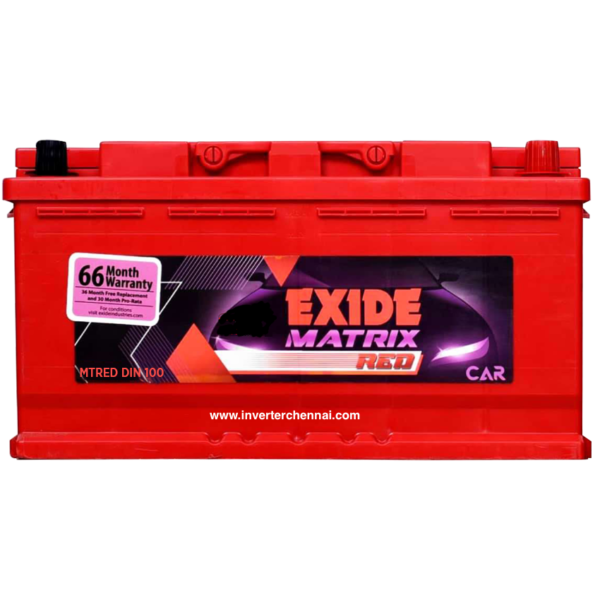 EXIDE FMT0-MTREDDIN100 (100AH) 66MONTHS WARRANTY (36M FOC + 30M PRO RATA)